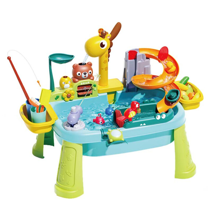 WOOPIE 4-in-1 Water Table, Fishing Game, Sink, Water Slide, Giraffe