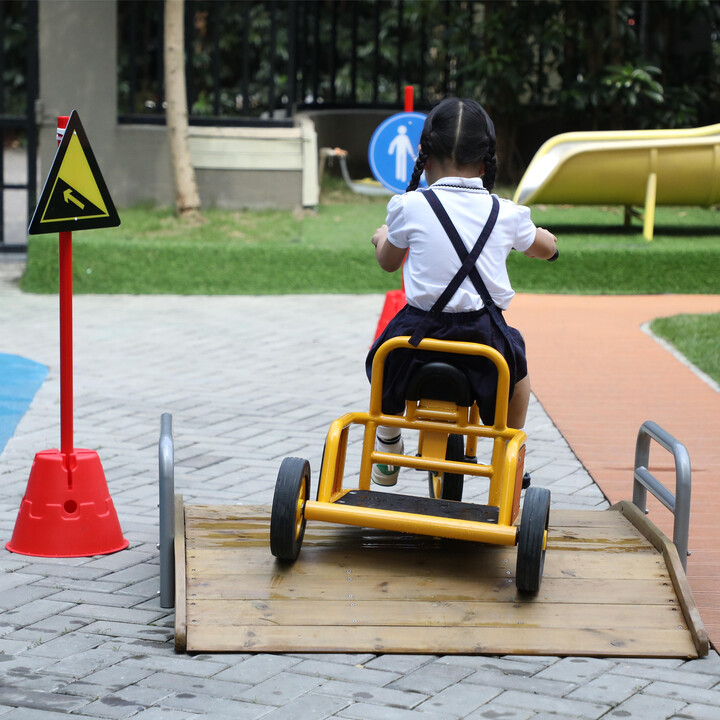 CLASSIC WORLD EDU Wooden Ramp Bridge Access Road Bike Track
