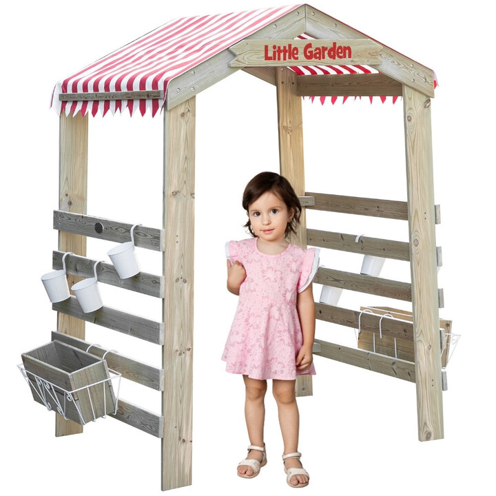 CLASSIC WORLD EDU Wooden Garden Gate Pergola Flower Stand