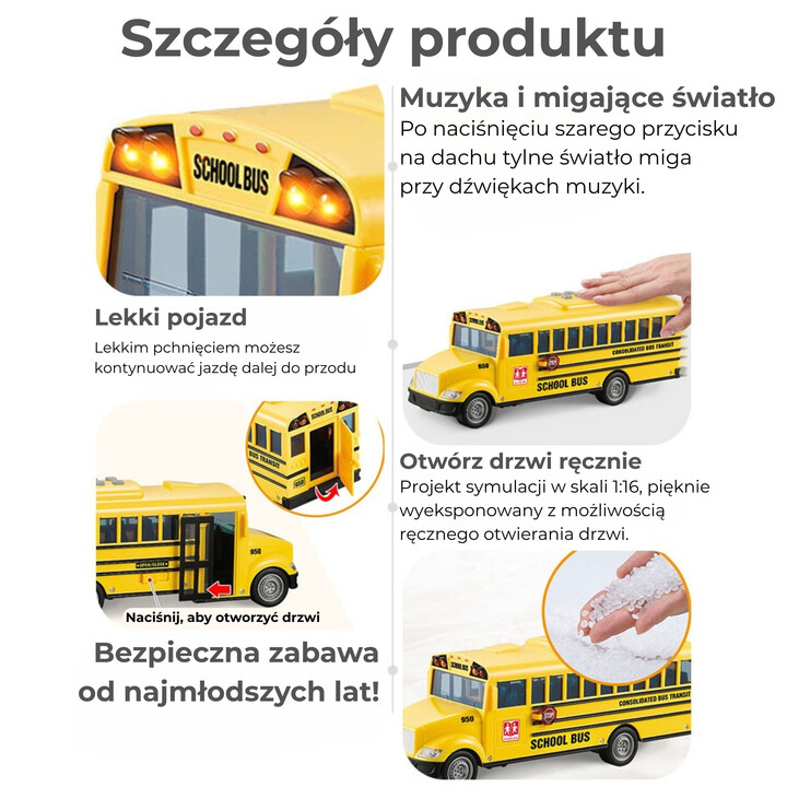 Woopie Autobus Szkolny Interaktywny Elektryczny 1:20