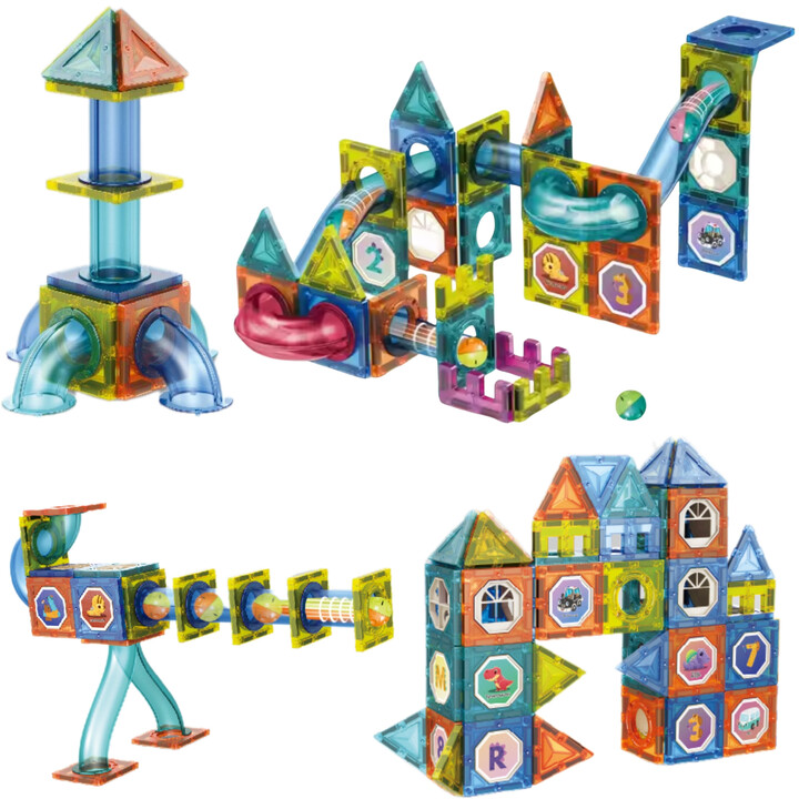 WOOPIE Magnetic Construction Blocks 3D Educational Set Ball Track 42 pcs.