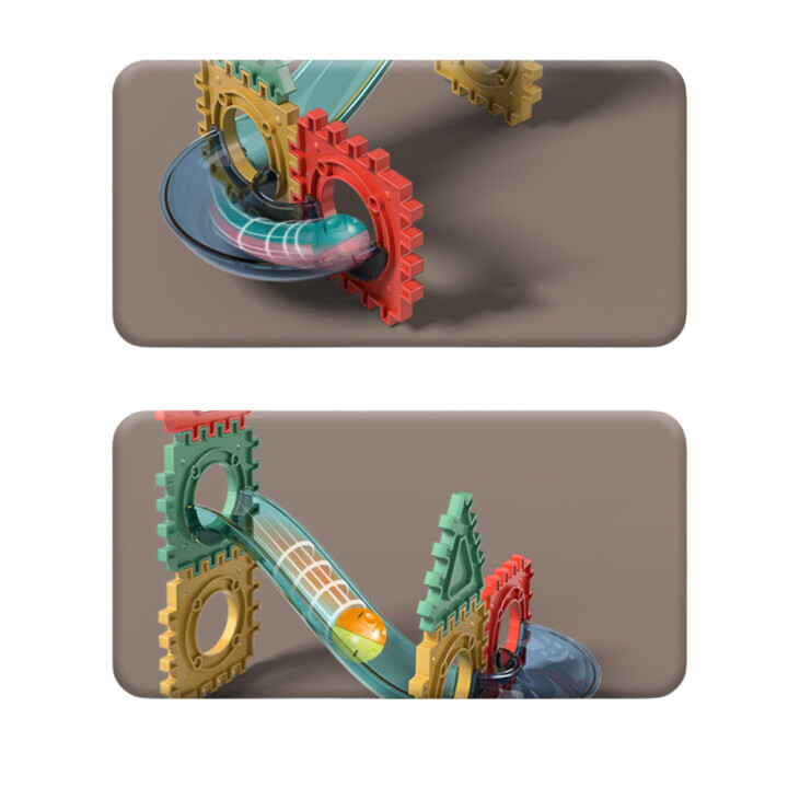WOOPIE Klocki Magnetyczne Konstrukcyjne Tor Kulkowy 3D 128el.