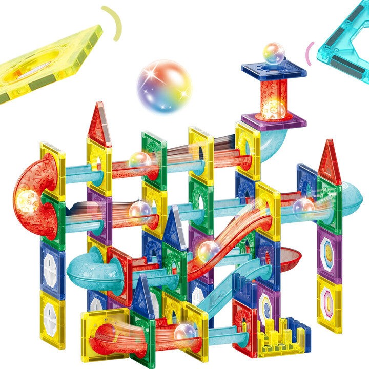WOOPIE Magnetic Construction Blocks 3D Educational Set Ball Track 105pcs.
