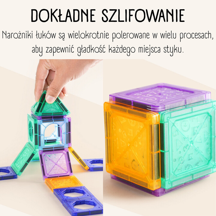 WOOPIE Magnetic Construction Blocks 3D Educational Set Castle Vehicles 110 pcs.