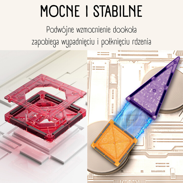 WOOPIE Magnetic Construction Blocks 3D Educational Set Castle Vehicles 110 pcs.