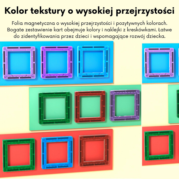 WOOPIE Przestrzenne Klocki Magnetyczne Nauka Liczb 70 Elementów