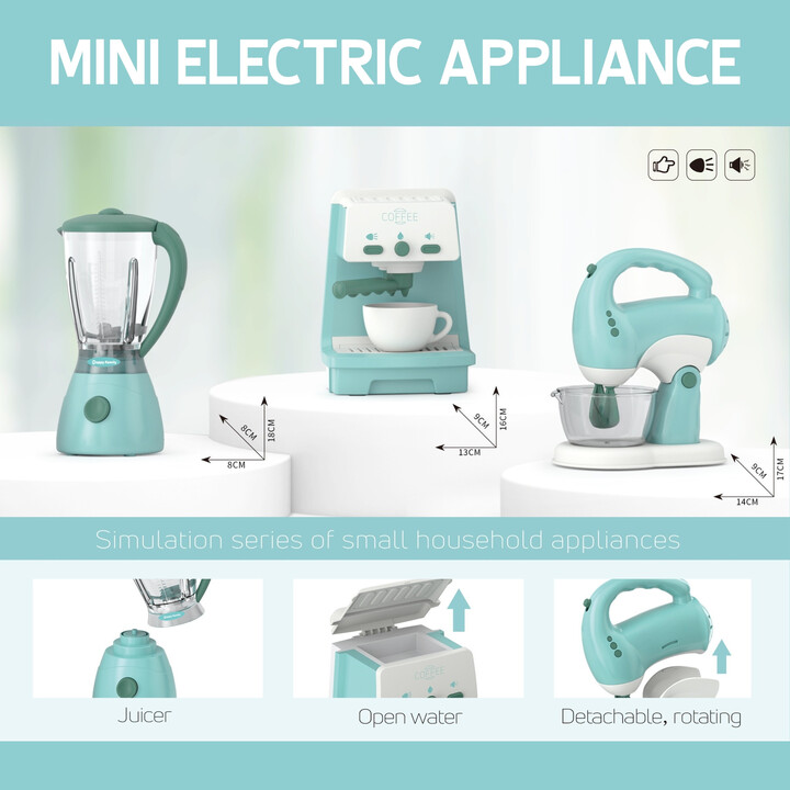 WOOPIE 3-in-1 Household Appliances Set: Coffee Maker, Mixer, Blender, Sound and Light Effects