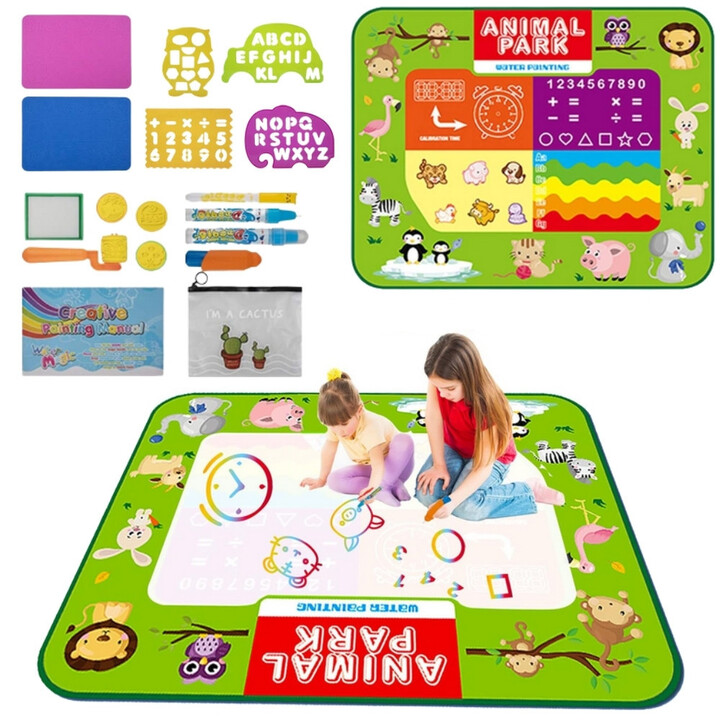 WOOPIE 2-in-1 Water Painting Mat XXL Double-Sided Animals