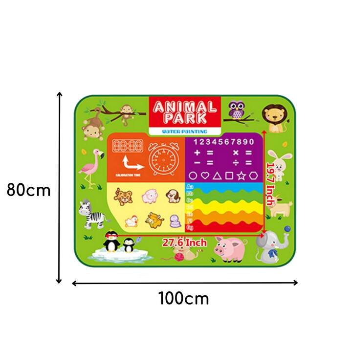 WOOPIE 2-in-1 Water Painting Mat XXL Double-Sided Animals