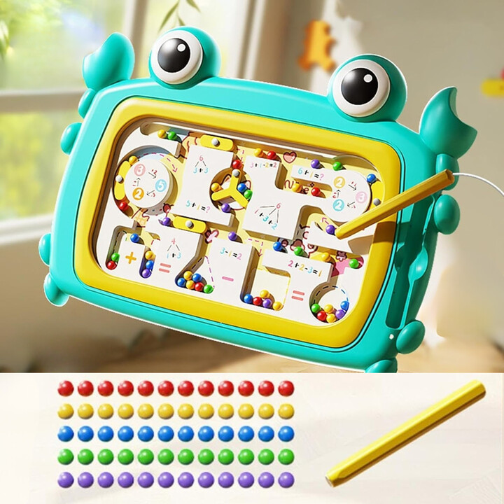 WOOPIE Montessori Magnetic Board Maze Crab Turquoise