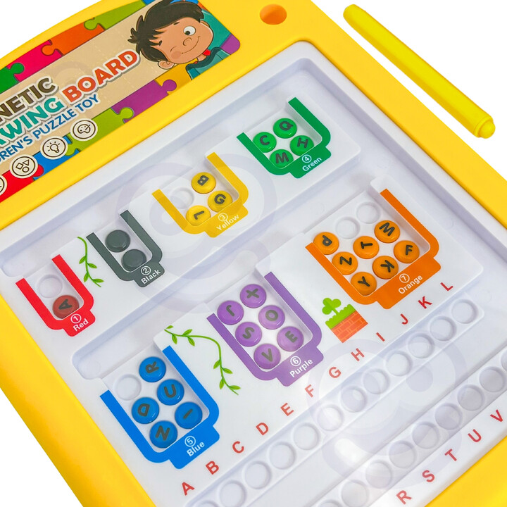 MAGNETIC BOARD EDUCATIONAL PUZZLE SORTER LEARNING THE ALPHABET 3+ WOOPIE