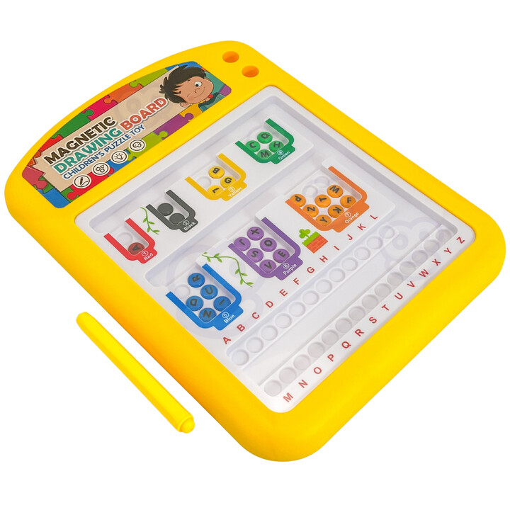 MAGNETIC BOARD EDUCATIONAL PUZZLE SORTER LEARNING THE ALPHABET 3+ WOOPIE
