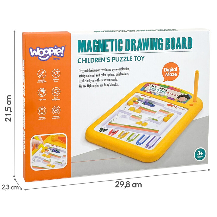 MAGNETIC BOARD EDUCATIONAL PUZZLE SORTER LEARNING THE ALPHABET 3+ WOOPIE