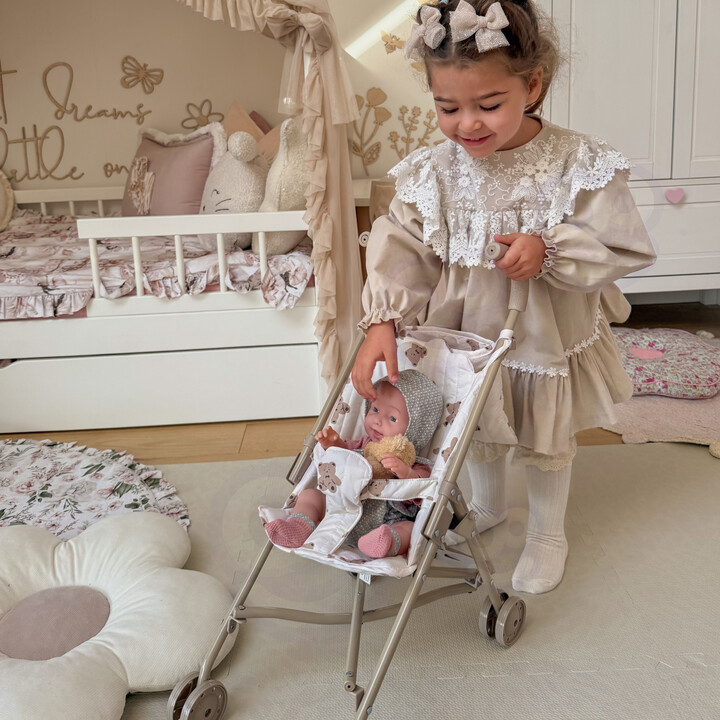 WOOPIE ROYAL Vintage Teddy Bear Doll Stroller