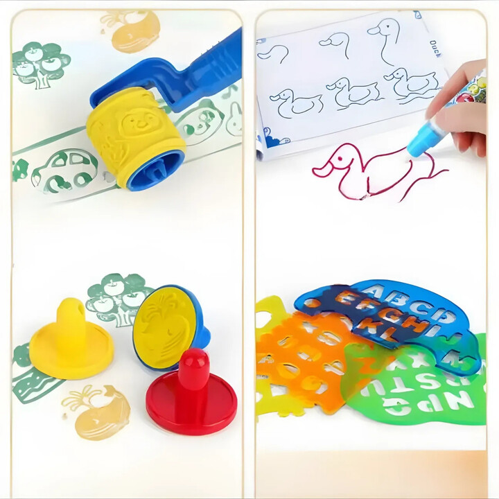 WOOPIE Magic Water Painting Mat Round ZOO 23 pcs.