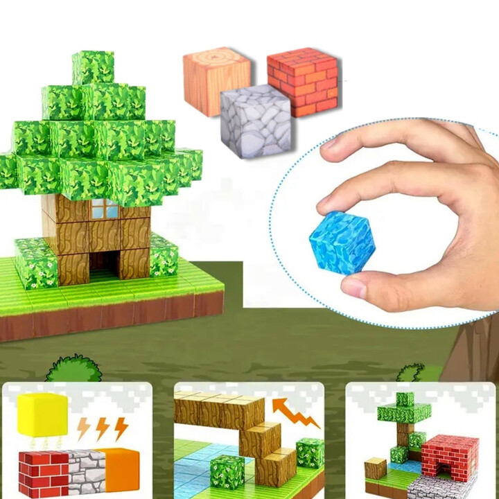 WOOPIE Magnetic Construction Blocks World of Blocks 108 pcs.