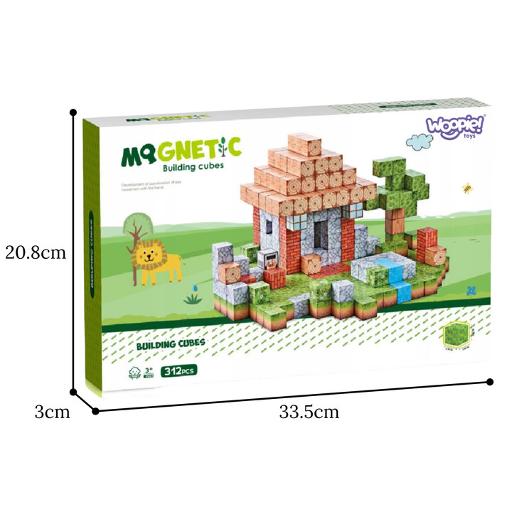 WOOPIE Magnetic Construction Blocks World of Blocks 108 pcs.