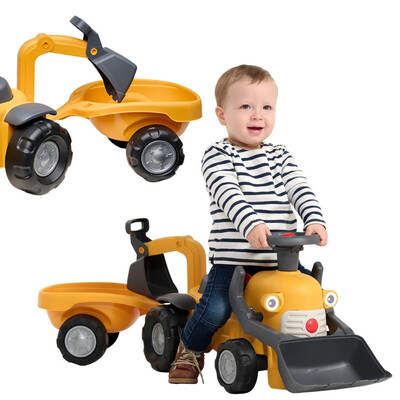 FALK Marcel Ride-on Excavator Walker with Trailer