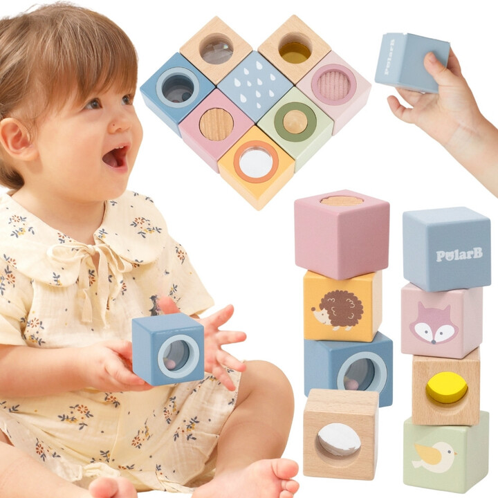 VIGA PolarB Wooden Sensory Blocks