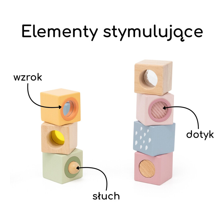 VIGA PolarB Wooden Sensory Blocks