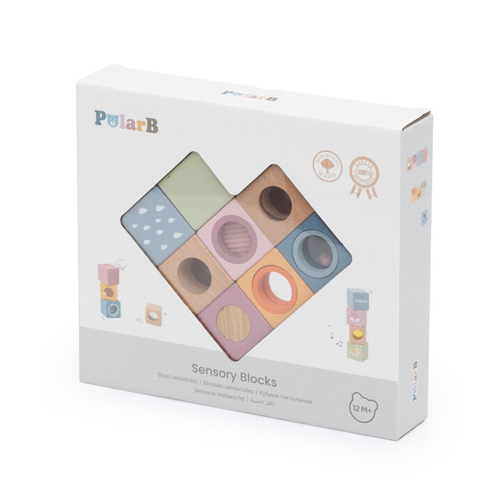 VIGA PolarB Wooden Sensory Blocks