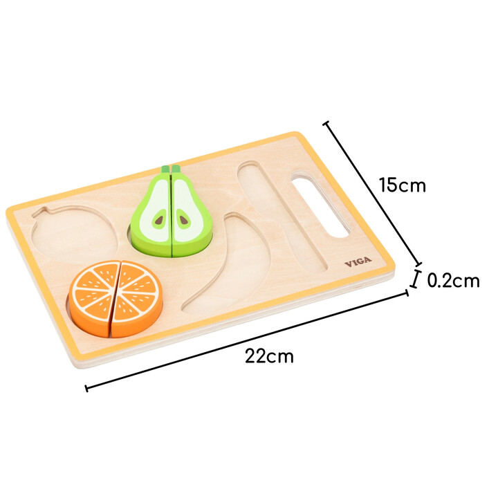 VIGA Wooden Montessori Educational Puzzle Fruits for Cutting