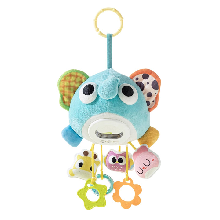 WOOPIE Baby Plush Elephant Interactive Musical Cuddly Toy with Pendants and Teethers