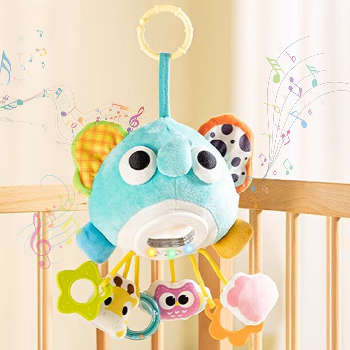 WOOPIE Baby Plush Elephant Interactive Musical Cuddly Toy with Pendants and Teethers