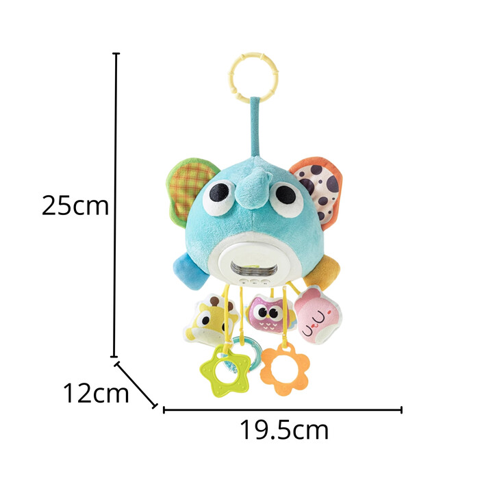 WOOPIE Baby Plush Elephant Interactive Musical Cuddly Toy with Pendants and Teethers