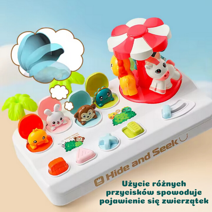 WOOPIE BABY Pop-Up Animals Carousel Interactive Toy