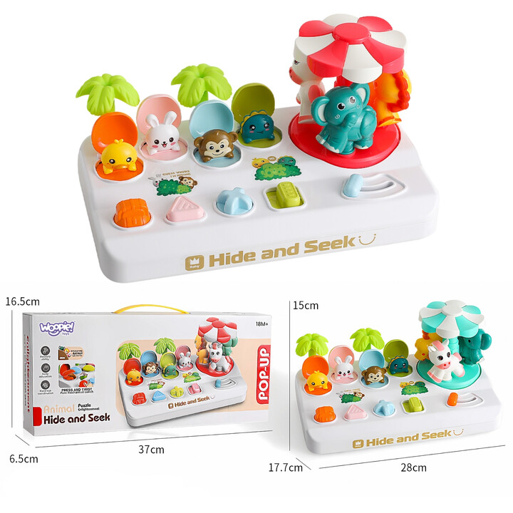 WOOPIE BABY Pop-Up Animals Carousel Interactive Toy