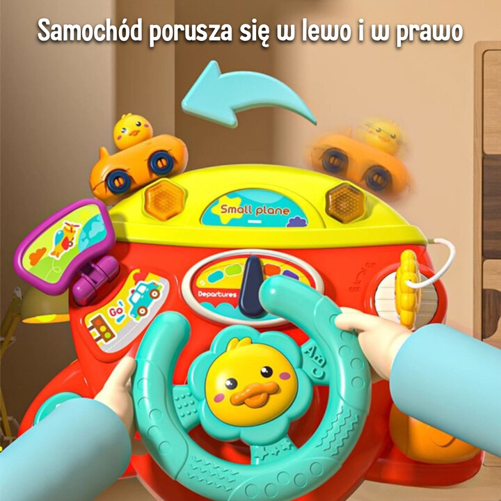 WOOPIE BABY Interactive Steering Wheel Airplane Vehicle for Crib Stroller Effects 18m+