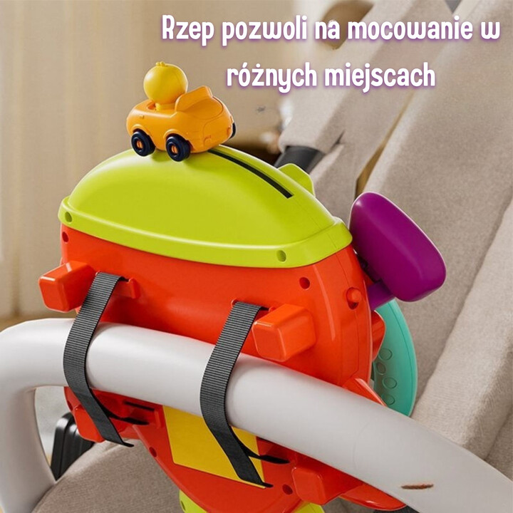WOOPIE BABY Interactive Steering Wheel Airplane Vehicle for Crib Stroller Effects 18m+
