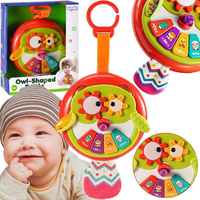 WOOPIE BABY Interactive Owl Piano Toy with Rustling Tail