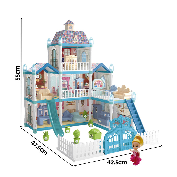 WOOPIE Winter Garden Dollhouse with Accessories and Illuminated Doll 191 pcs.