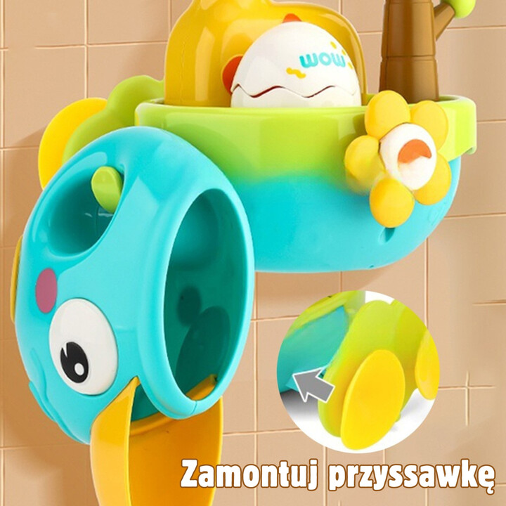 WOOPIE BABY Giraffe Bath Toy with Suction Cup Funnel