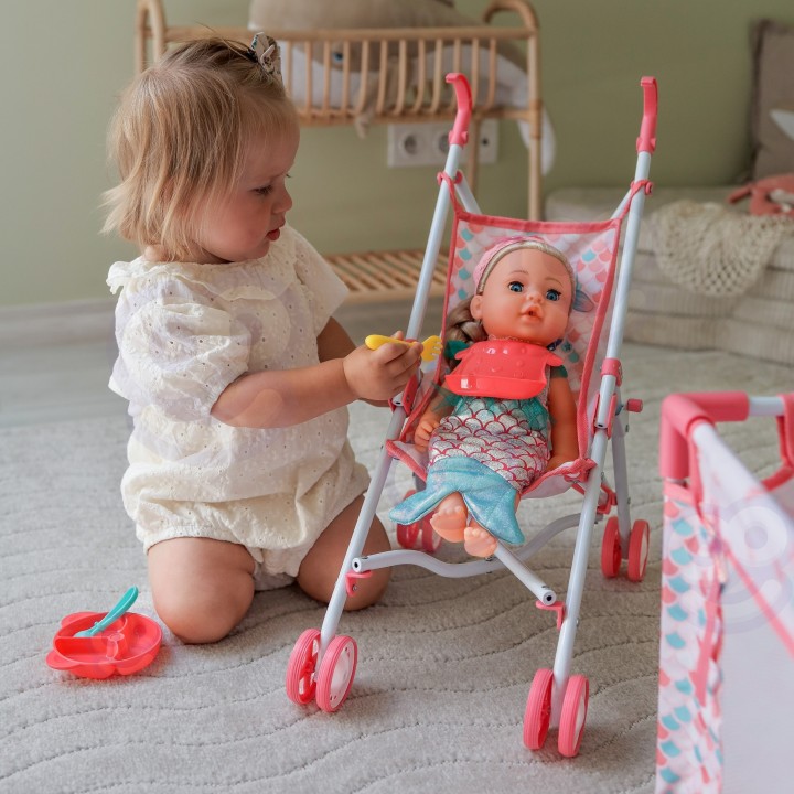 WOOPIE ROYAL Baby Doll 36 cm Mermaid Interactive Set XXL Caregiver 18 in 1