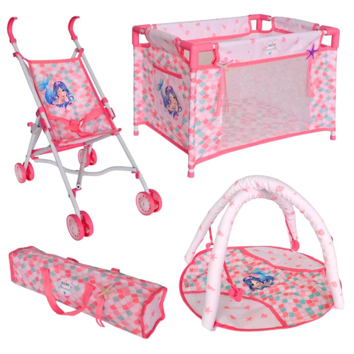 WOOPIE ROYAL Baby Doll 36 cm Mermaid Interactive Set XXL Caregiver 18 in 1