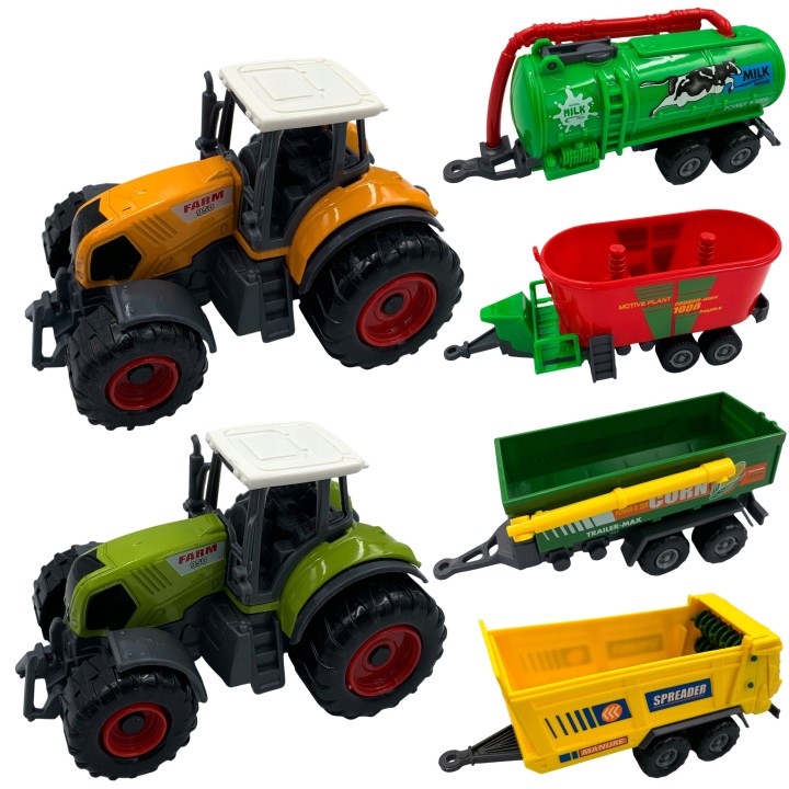 WOOPIE Mini Farmer Set Tractors with Trailers