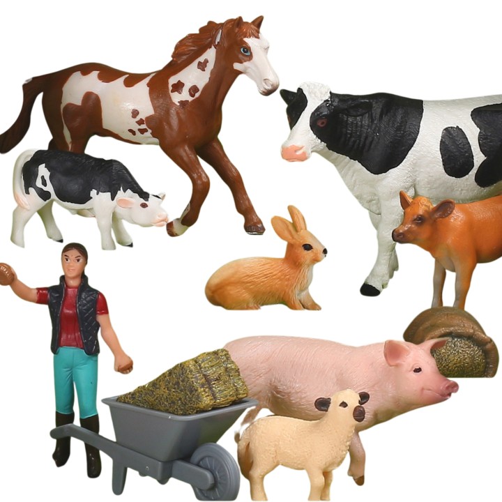 WOOPIE Figurki Zwierząt Szczęśliwa Farma 10el.