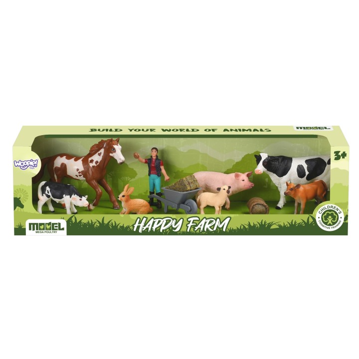 WOOPIE Figurki Zwierząt Szczęśliwa Farma 10el.