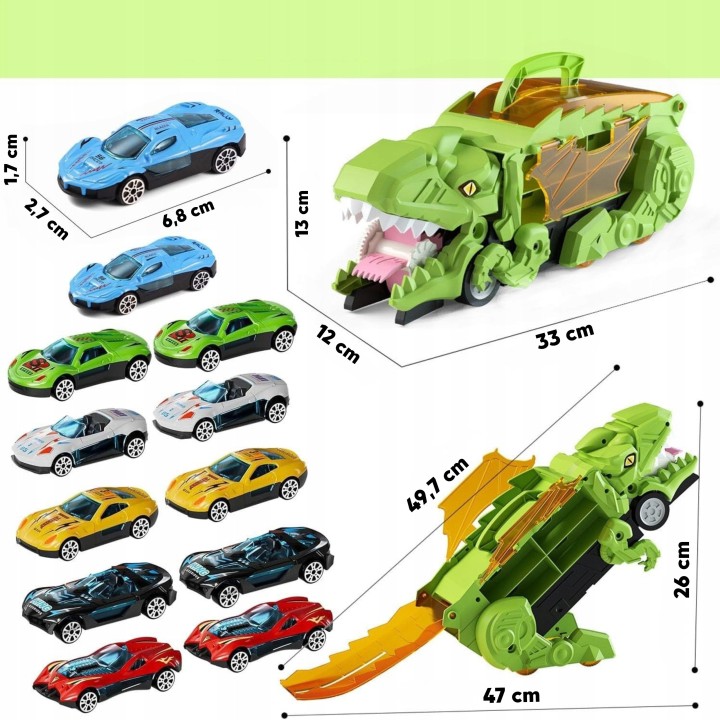 WOOPIE Dinosaur Eater Track Vehicle Set 13pcs.