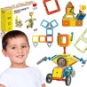WOOPIE Magnetic Blocks Colorful 3D Vehicles STEAM Set 80pcs.