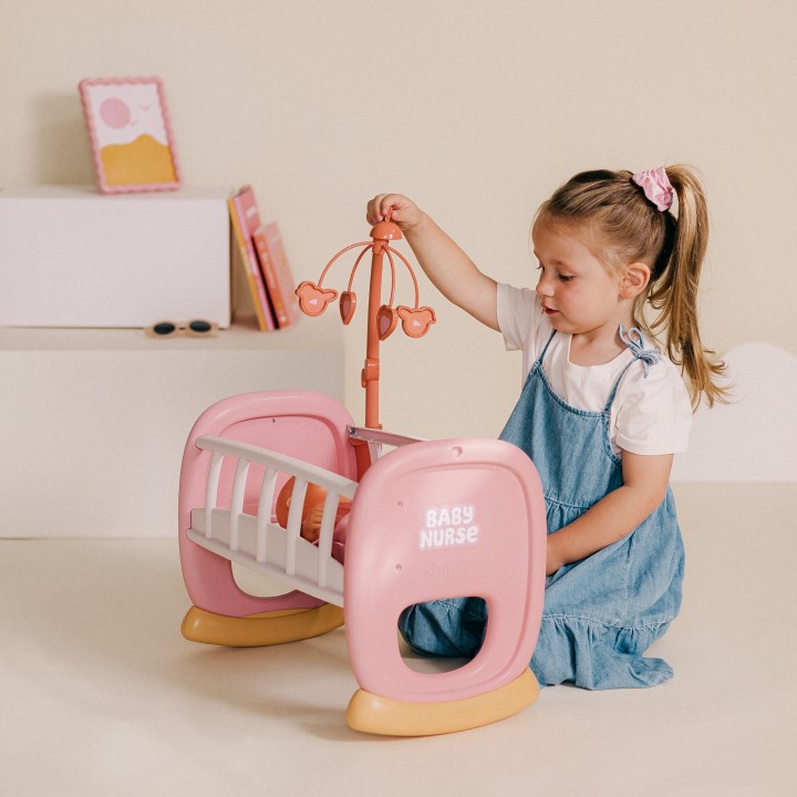 SMOBY Baby Nurse Cradle with Mobile