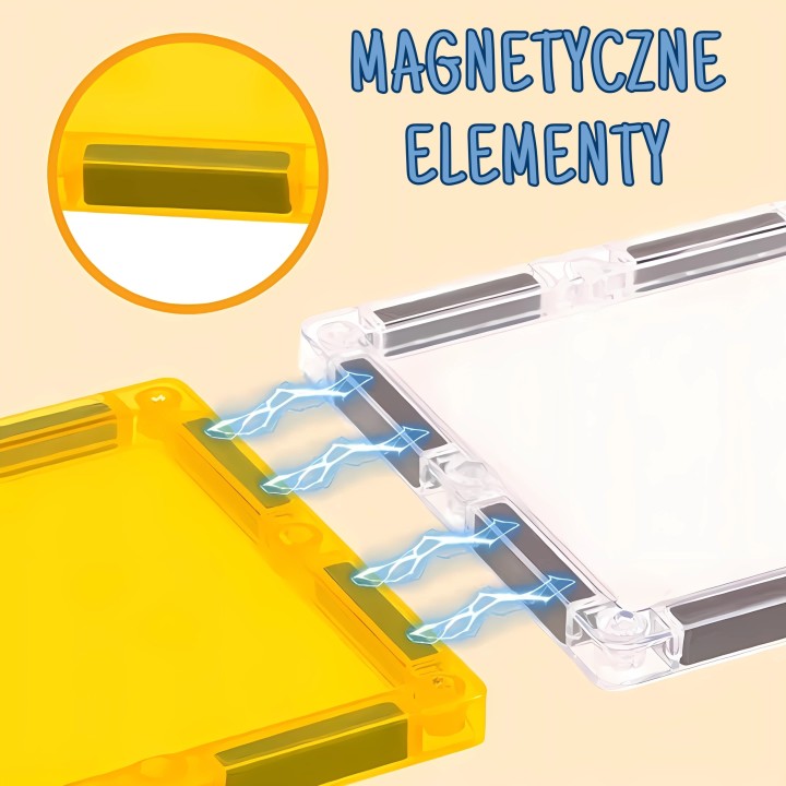 WOOPIE Magnetic Building Blocks 7.5 cm Construction Site STEAM 47 pcs.