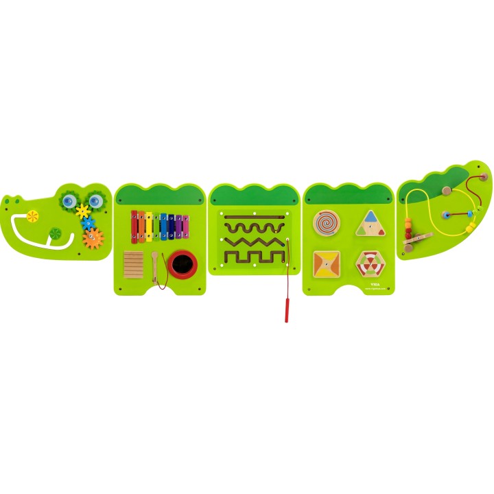 VIGA Crocodile Manipulative Sensory Board FSC Montessori Certificate