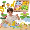 VIGA Wooden Blocks Colorful Tropical Stories Box 55 pcs.