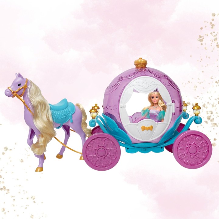 WOOPIE ROYAL Princess Lily Doll and Magic Carriage Accessories