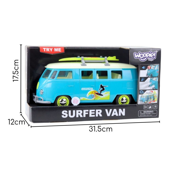 Classic Bus Surfing Van Red 1:14 TOY STAR – Light and Sound