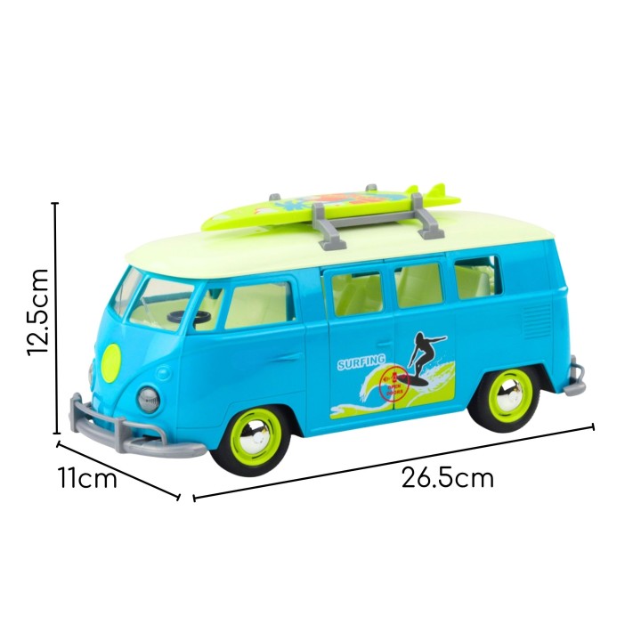 Klasyczny Bus Surfing Van Czerwony 1:14 TOY STAR – Światło i Dźwięk